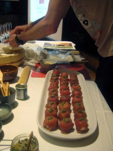 Carpaccio de ternera, parmesano y pesto